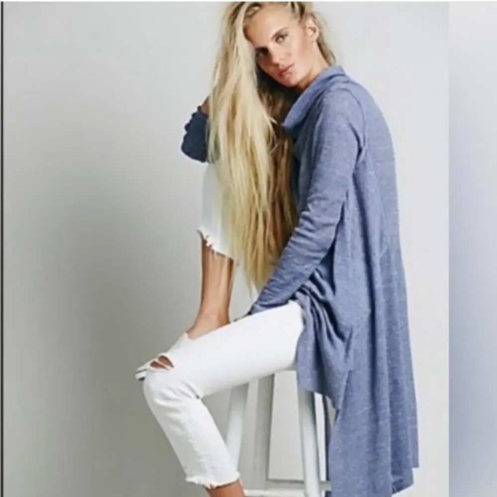 Free People We the Free Blue Wonder Tunic Top size M